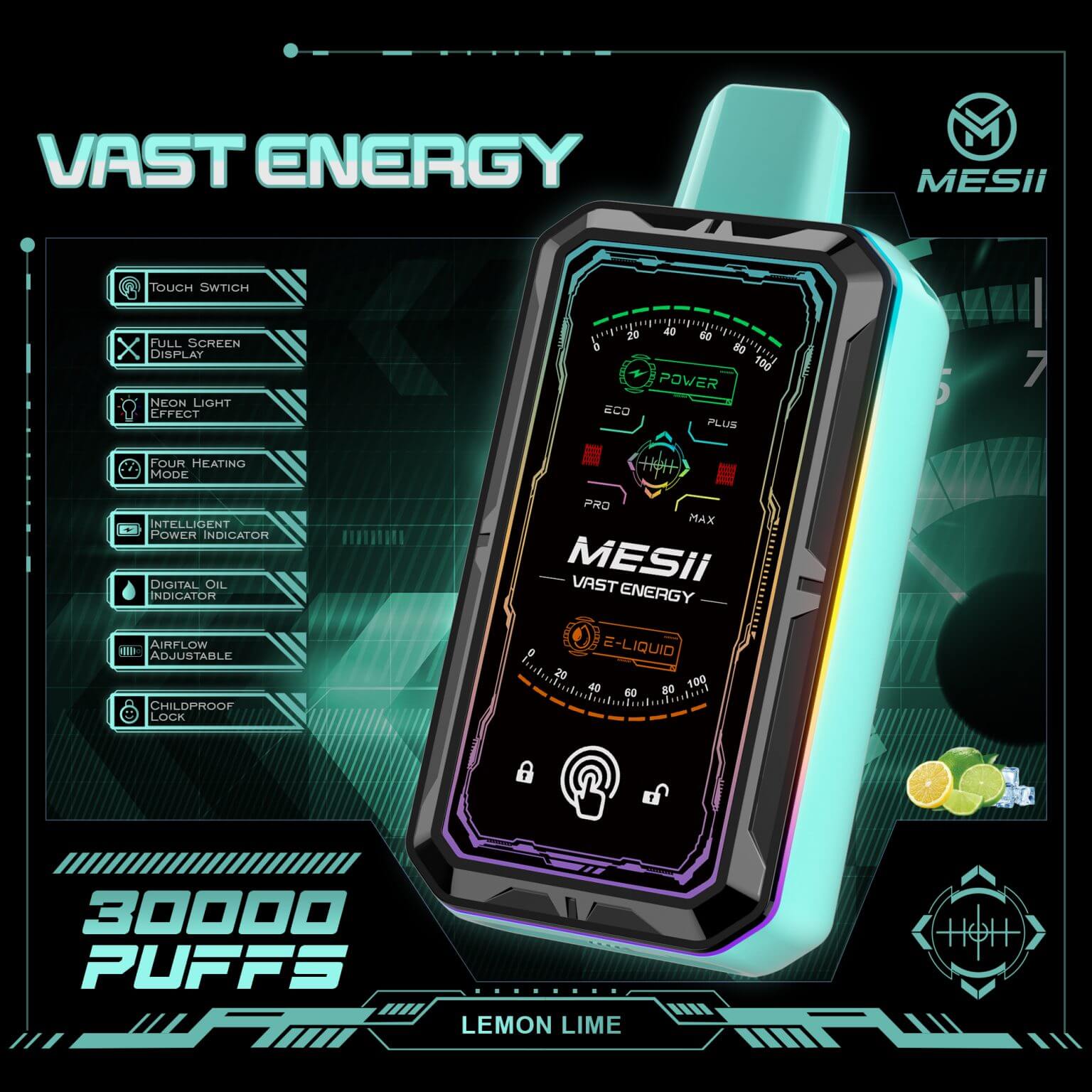 MESII VISUAL BOXX 30K Puffs - Flavor Options